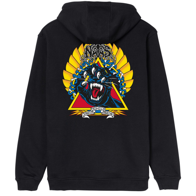 Natas Screaming Panther Hoodie Black