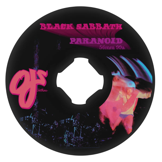 Black Sabbath Paranoid Chubbies Black 56mm 99a