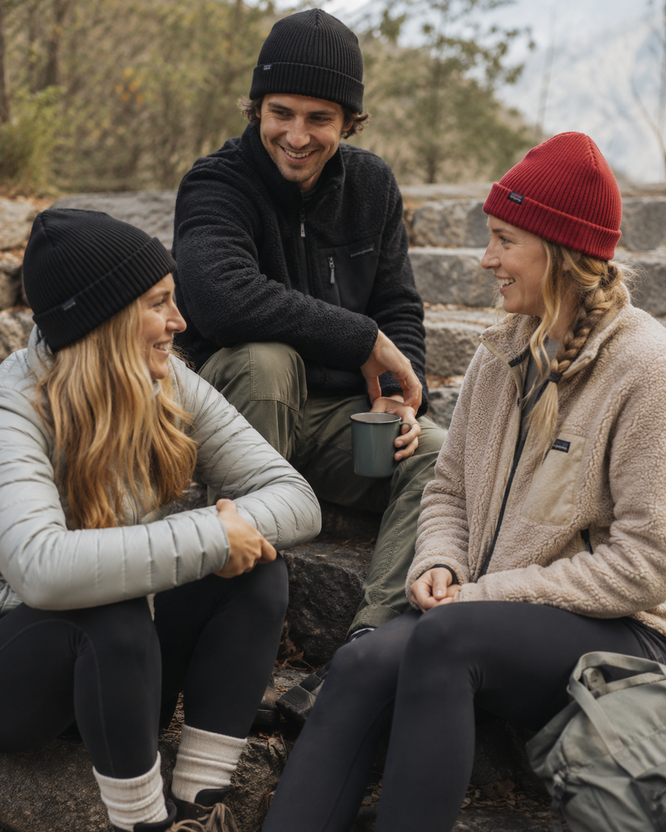 Fishermans Rolled Beanie Black