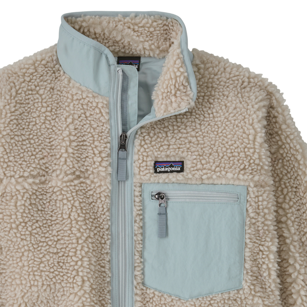 Kids Retro-X Jacket Natural White/ Virtually Blue