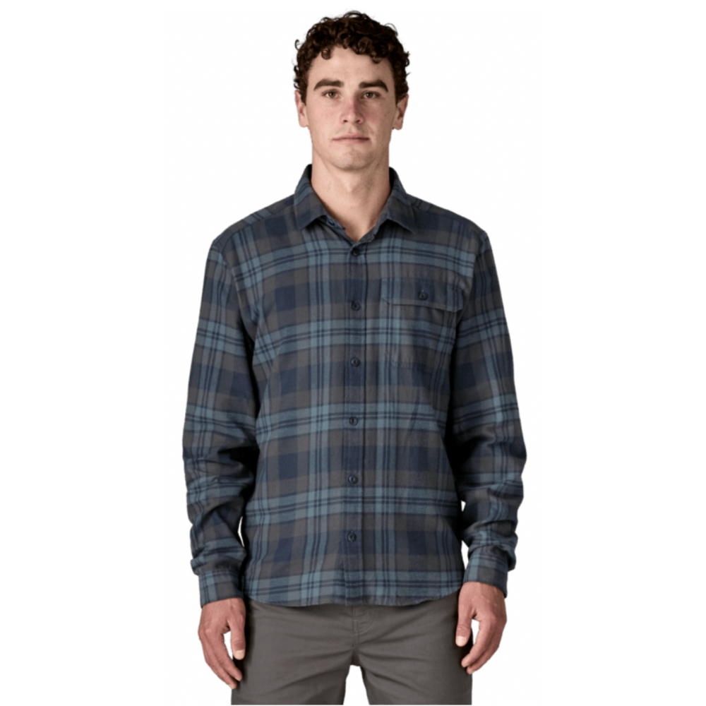 Lightweight Fjord Flannel Long Sleeve Shirt Paw Smolder Blue