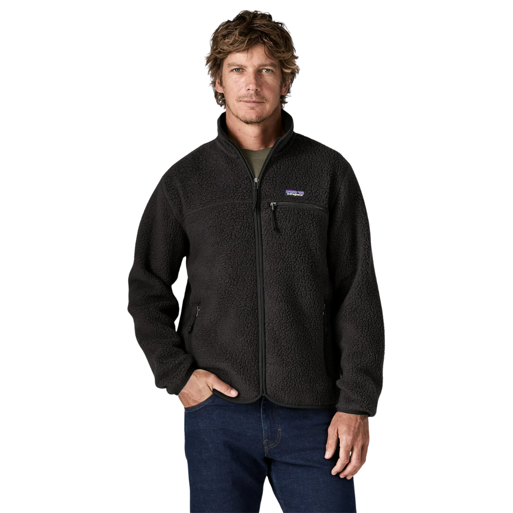 Retro Pile Jacket Black