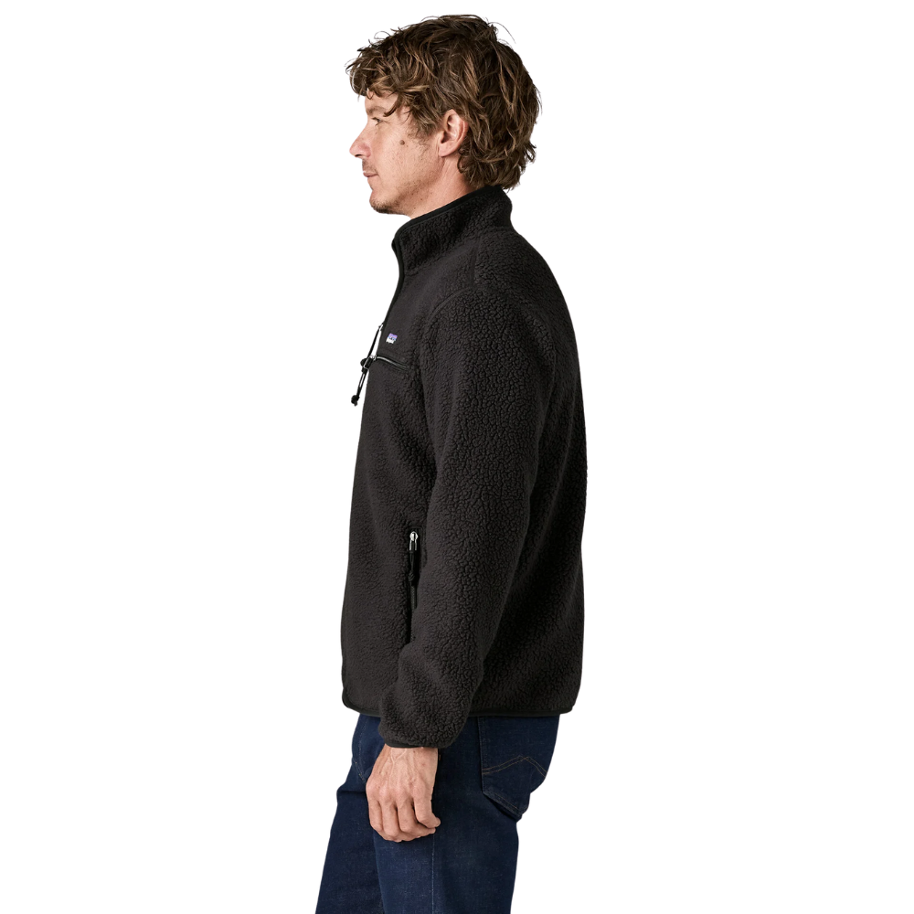 Retro Pile Jacket Black