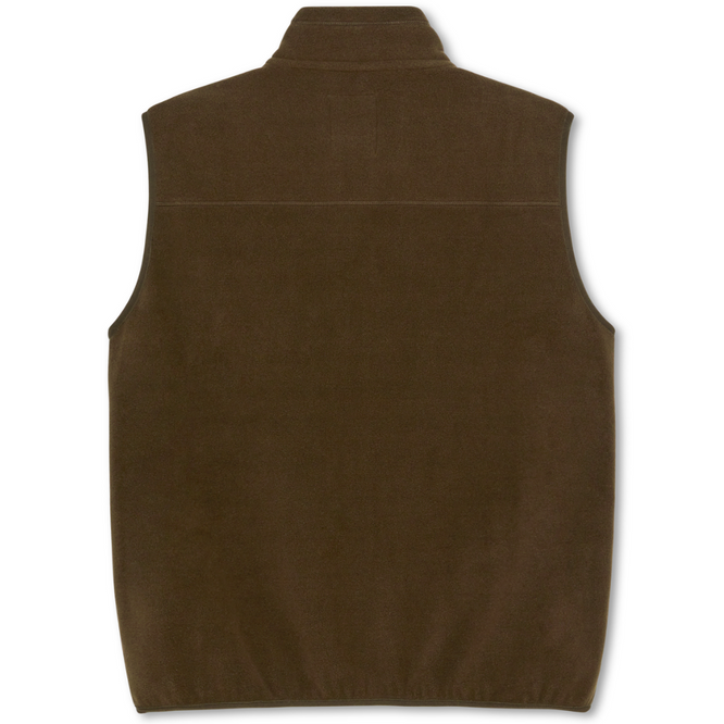 Basic Fleece Vest Brown