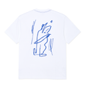 Contrast Doodle T-Shirt white/Ultramarine