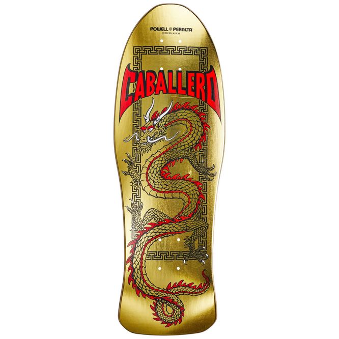 Caballero Chinese Dragon Gold Foil 10.0" Skateboard Deck