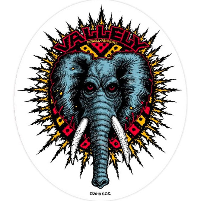 Vallely Elephant 4.5" Sticker