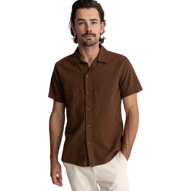 Classic Linen Shirt Chocolate