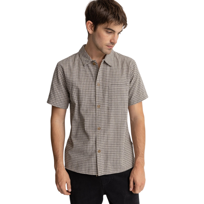 Linen Check Shirt Sand