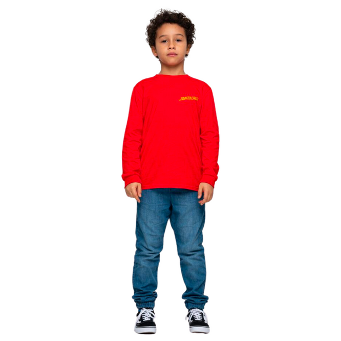 Kids Shadowless Dot Longsleeve T-Shirt Artisinal Red