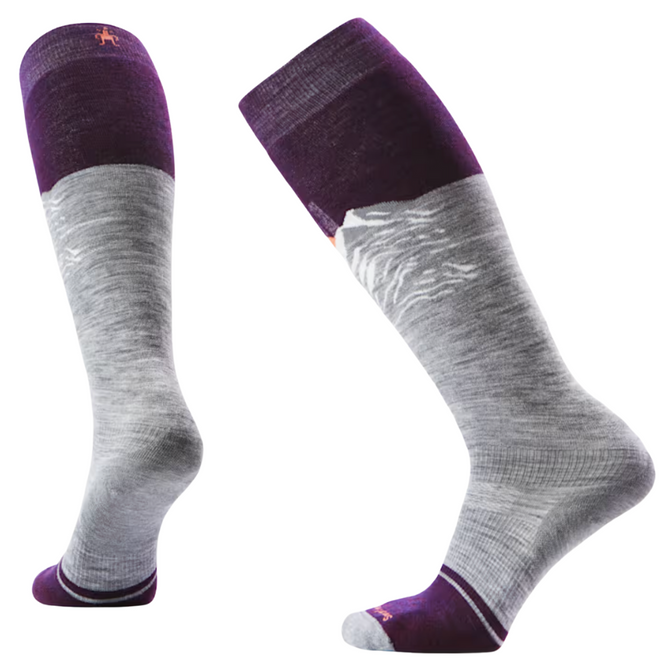 Womens Snowboard Targeted Cushion Valley Sunset OTC Sokken Light Gray