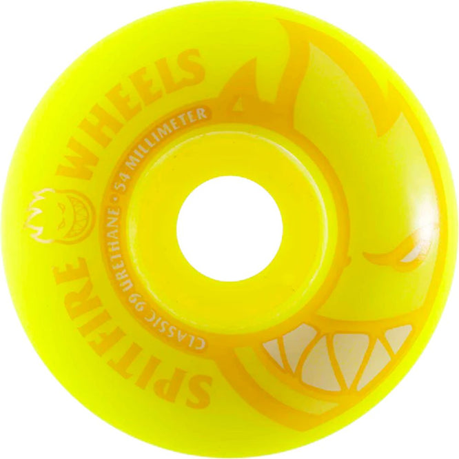 Classic Bigheads Neon Yellow 54mm 99a Skateboard Wheels