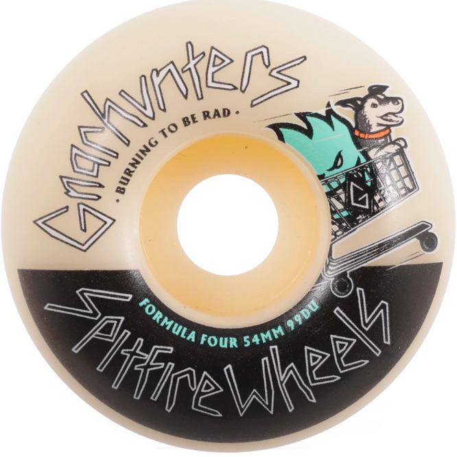 F4 Gnarhunters Classic 54mm 99a Natural Skateboard Wheels