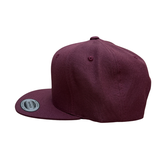 Classic Shield Snapback Cap Maroon