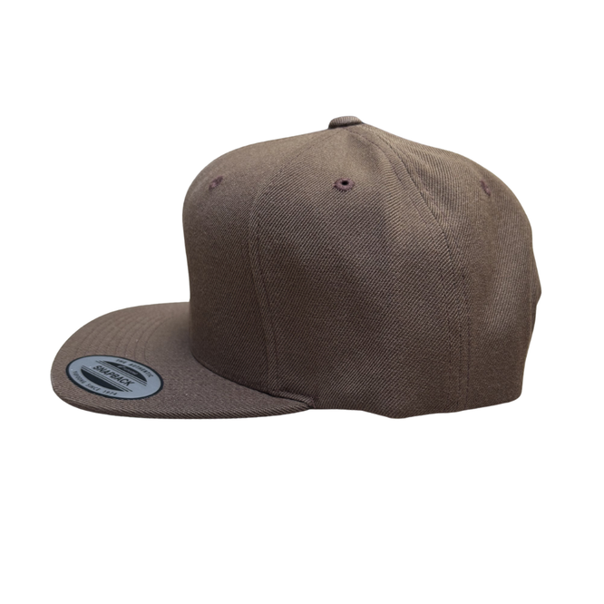 Classic Shield Snapback Cap Tan