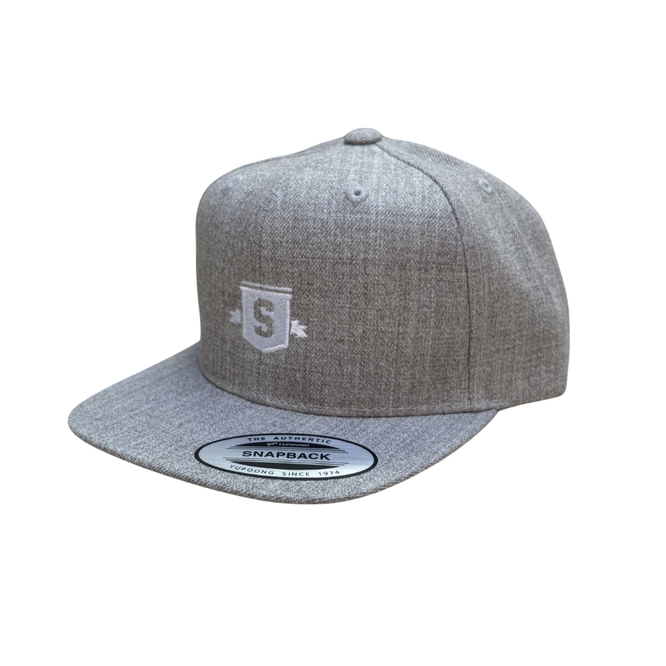 Kids Classic Shield Snapback Cap Heather Grey