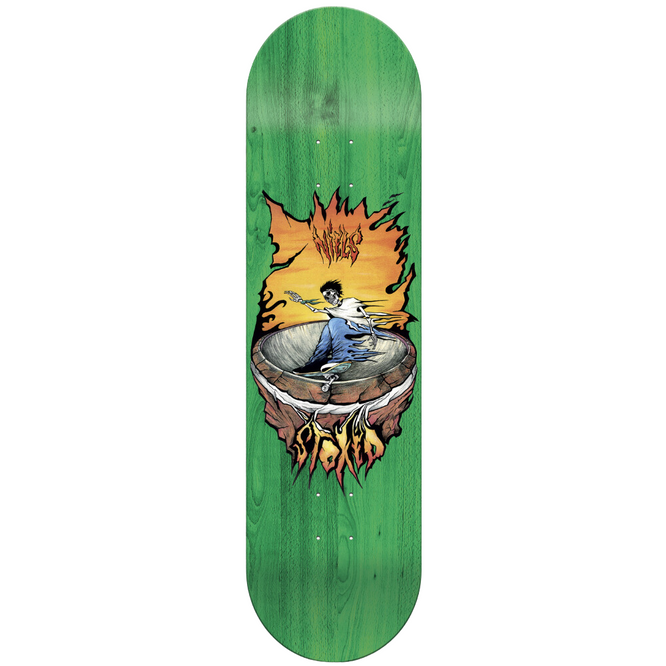 Niels Fire Bowl 8.125" Green Skateboard Deck