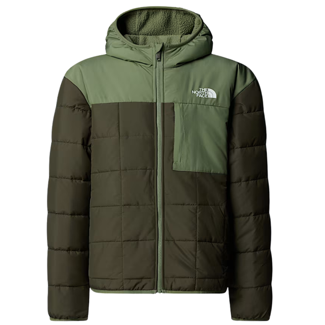 Kids Reversible Shasia Full Zip Jacket New Taupe Green