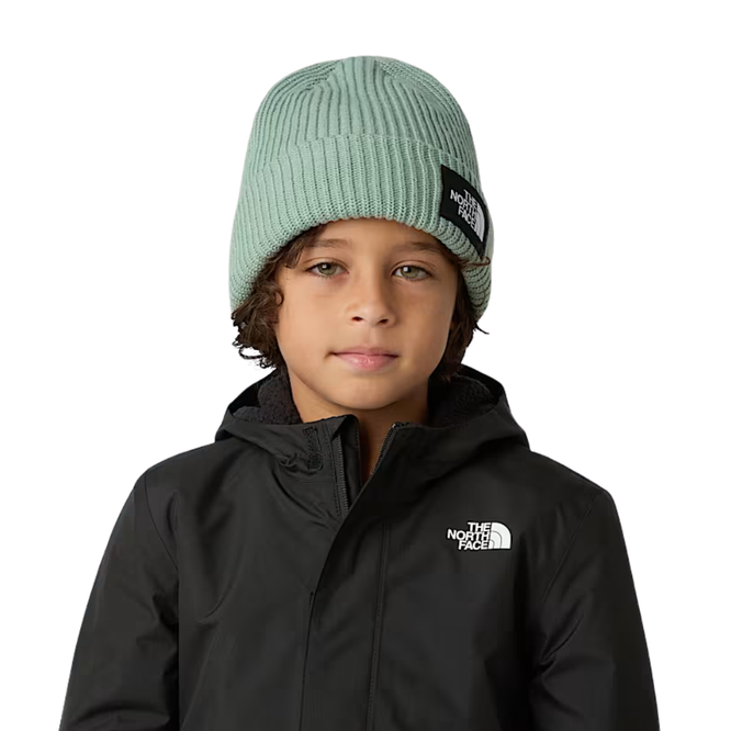 Kids Salty Lined Beanie Slate Moss