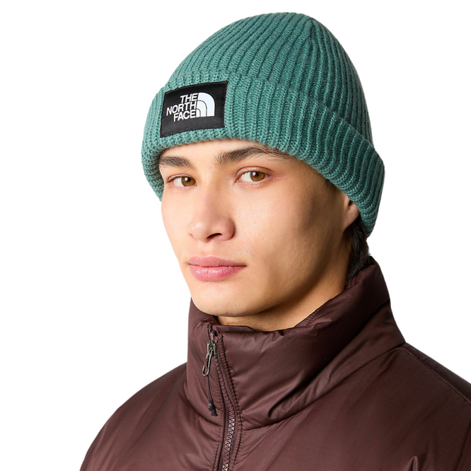 Salty Lined Short Beanie Dark Sage