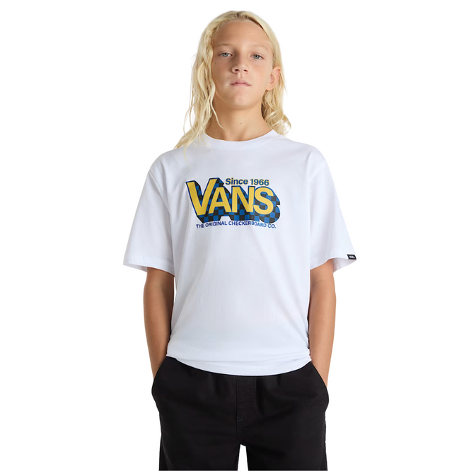 Kids Checker Drop T-shirt White