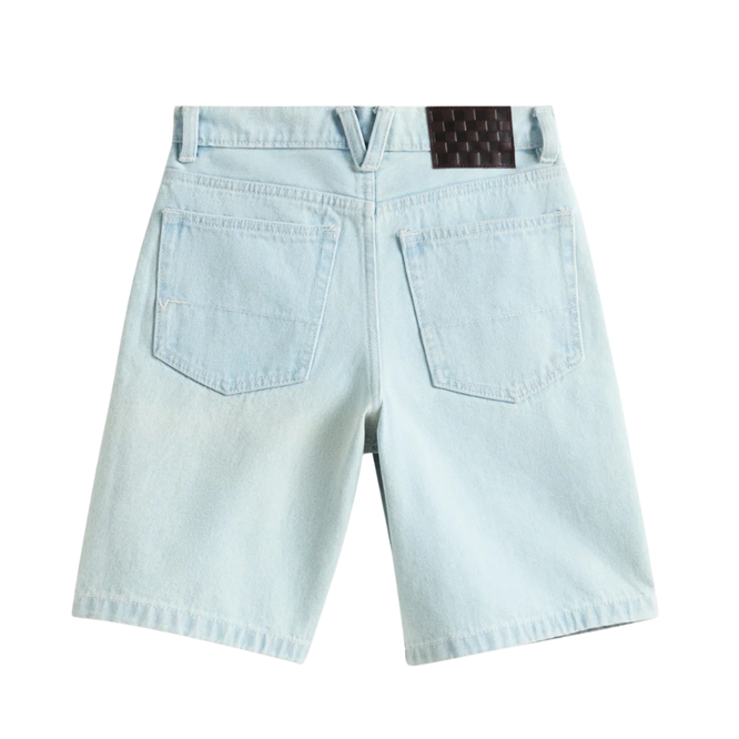 Kids Check-5 Baggy Denim Short Blue Ice