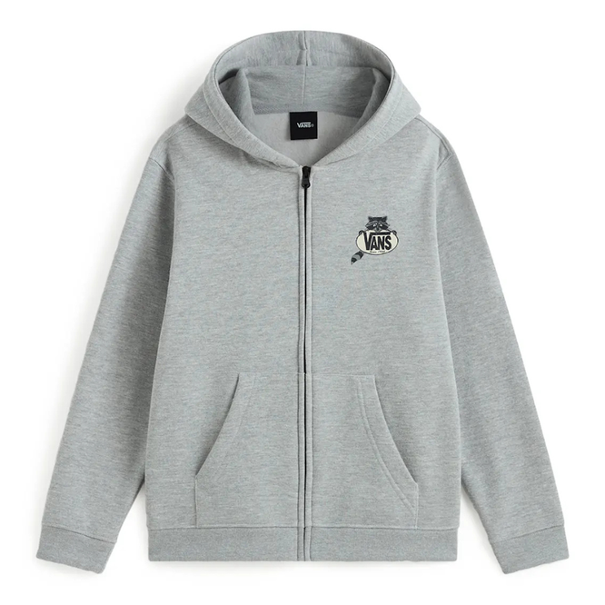 Kids Dumpster Raccoon Full Zip Hoodie Cement Heather