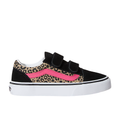 Kids Old Skool V Leopard Pop Incense/ Pink Velvet/ Black