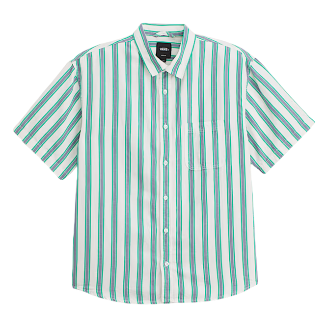 Kids Lawson Stripe Short Sleeve White/Vivid Verdant