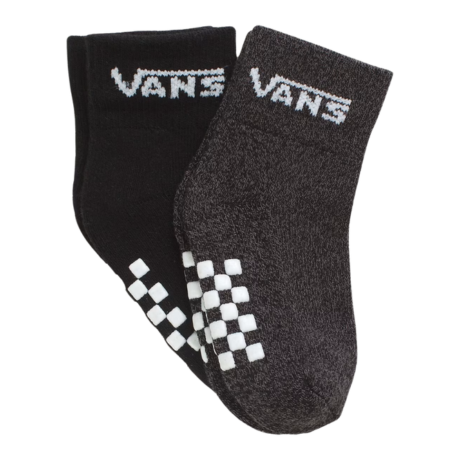Toddler Classic Crew Socks Checkboard Black