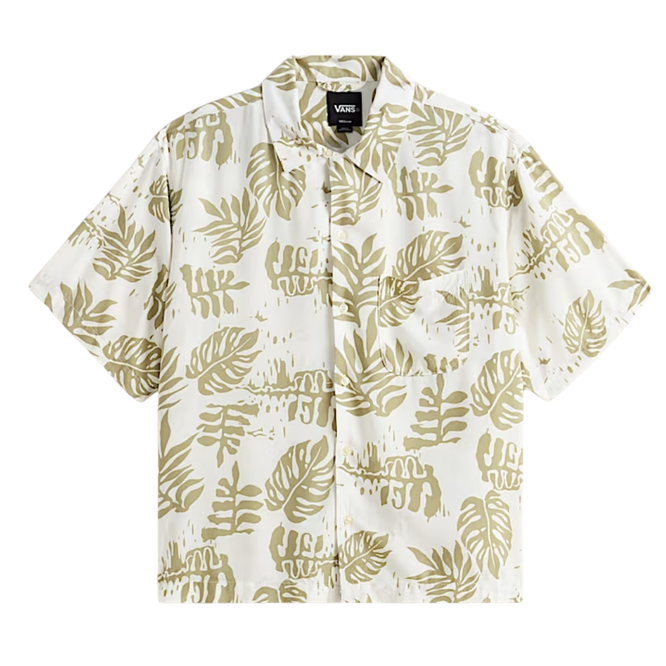 Van Doren Printed Camp Soft Sage Short Sleeve