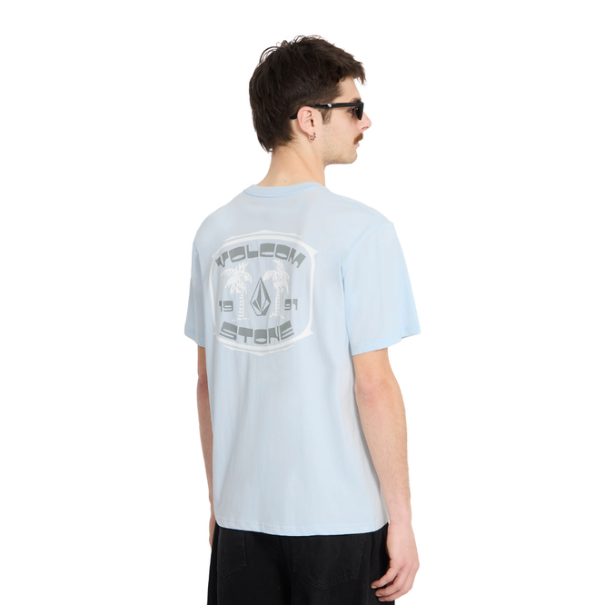 91 Palm Basic T-Shirt Light Blue Acid