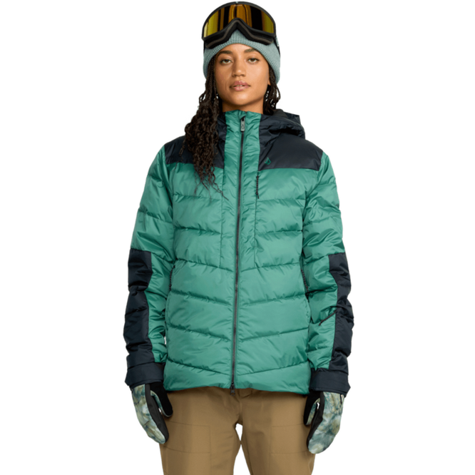 Womens Estes Puff Snowboard Jacket Spruce Green