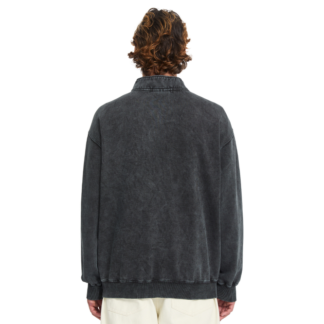 Single Stone 1/4 Zip Sweater Light Acid Black