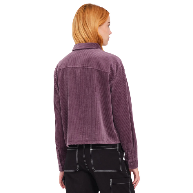 Womens Weellow Cord Shirt Vintage Violet