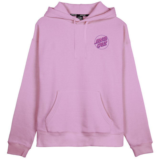 Womens Partial Dot Hoodie Fondant Pink