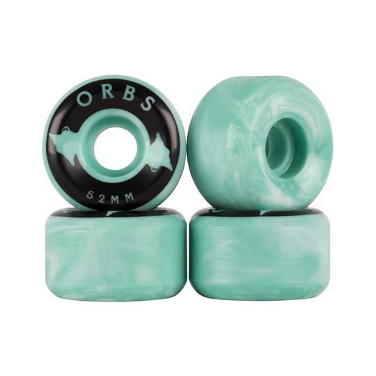 Orbs Specters Swirls 99a Teal/White 52mm Skateboard Wheels