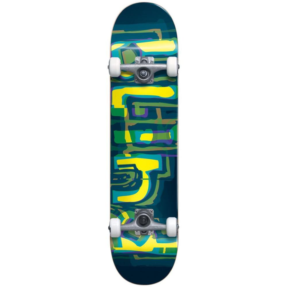 Logo Glitch FP Green/ Yellow 7.875" Complete Skateboard