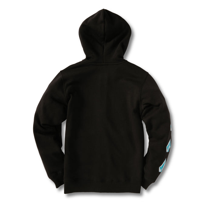 Kids Iconic Blue Stone Zip Hoodie Black