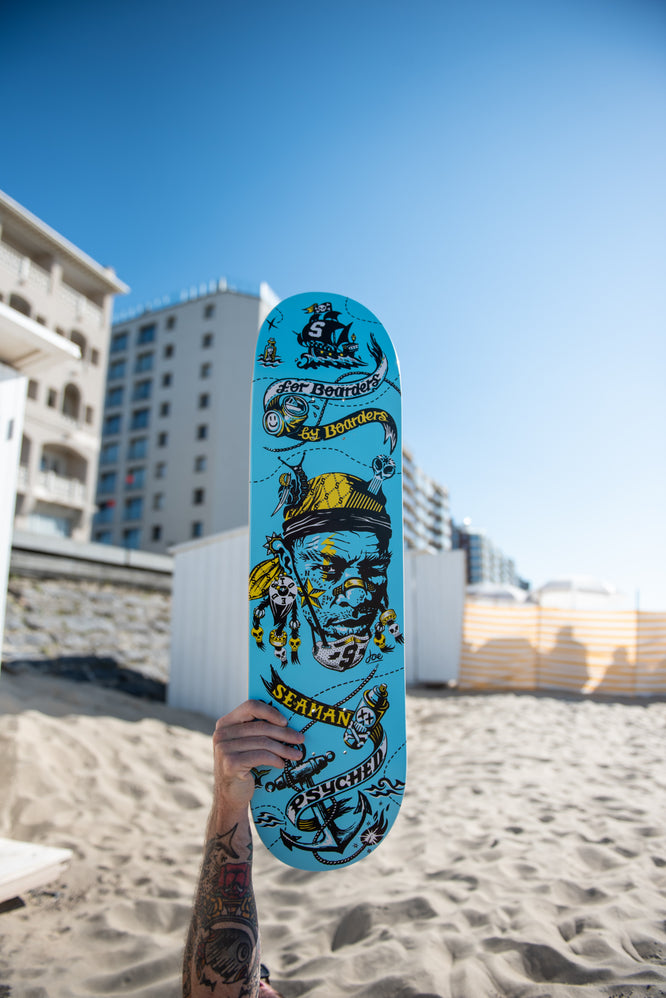Seaman Psyched Blue Skateboard Deck