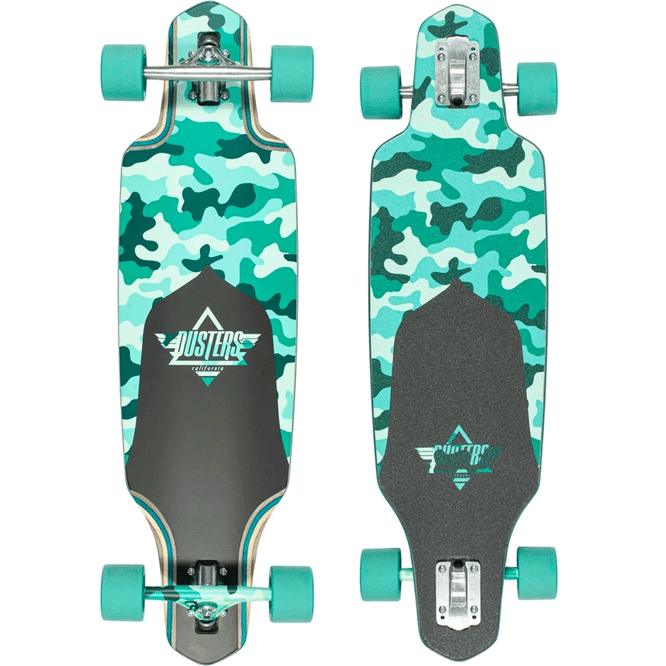 Channel Dragonfly Camo/Teal 38" Complete Longboard