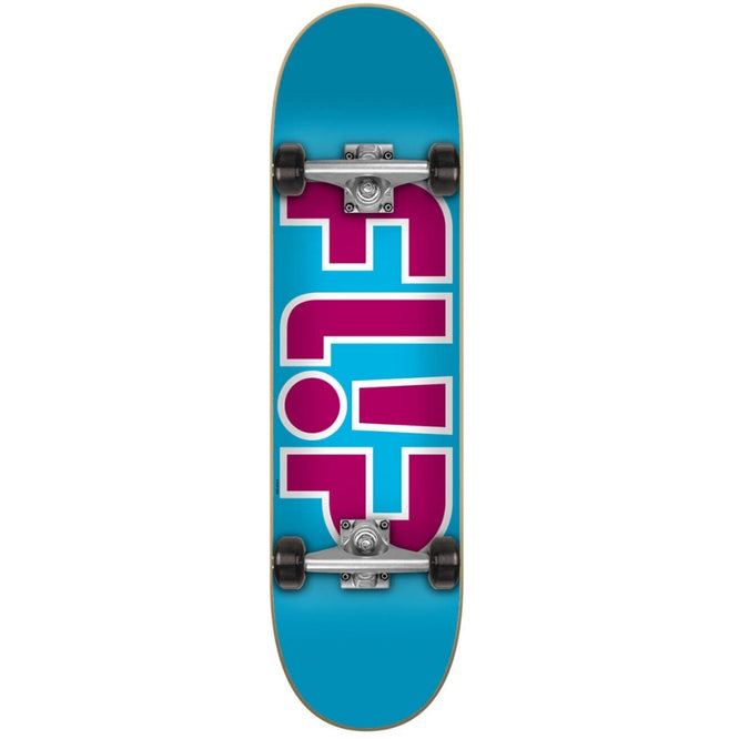 Team Outlined Light Blue 7.25" Complete Skateboard