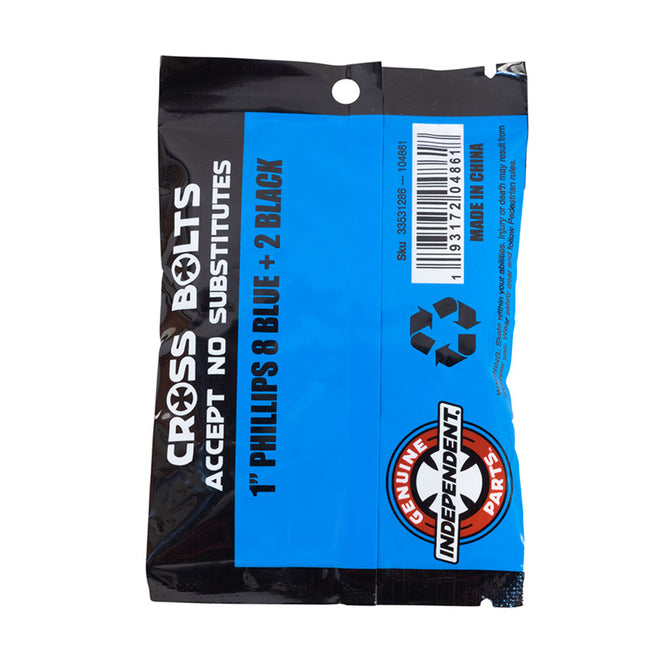 Blue/Black 1" Phillips Hardware Set With Tool