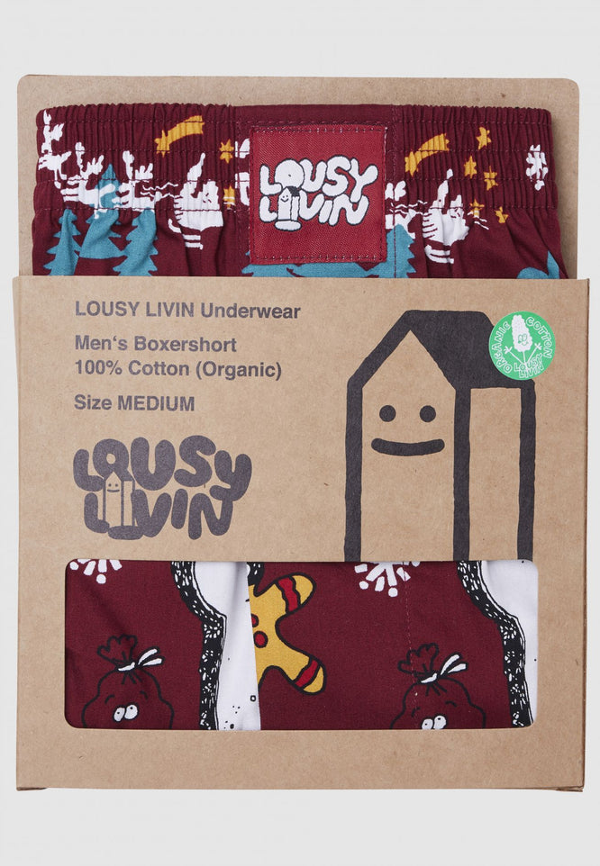 Merry Merry Boxershorts Burgundy