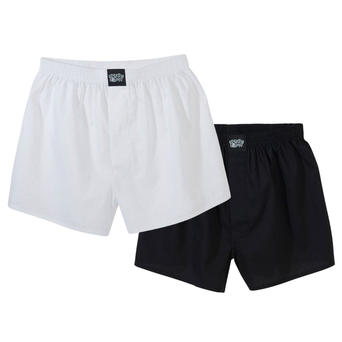 Lousy Plain 2pack Boxershorts Black/ White