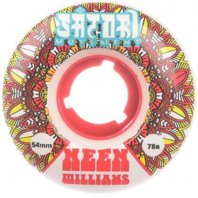 Neen Williams White/Red Native Cruiser 78a 54mm Skateboard Wheels