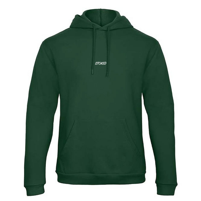 Lightweight Script Hoodie Forest Green