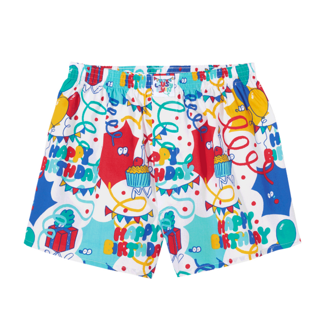 Happy Birthday Boxershorts White