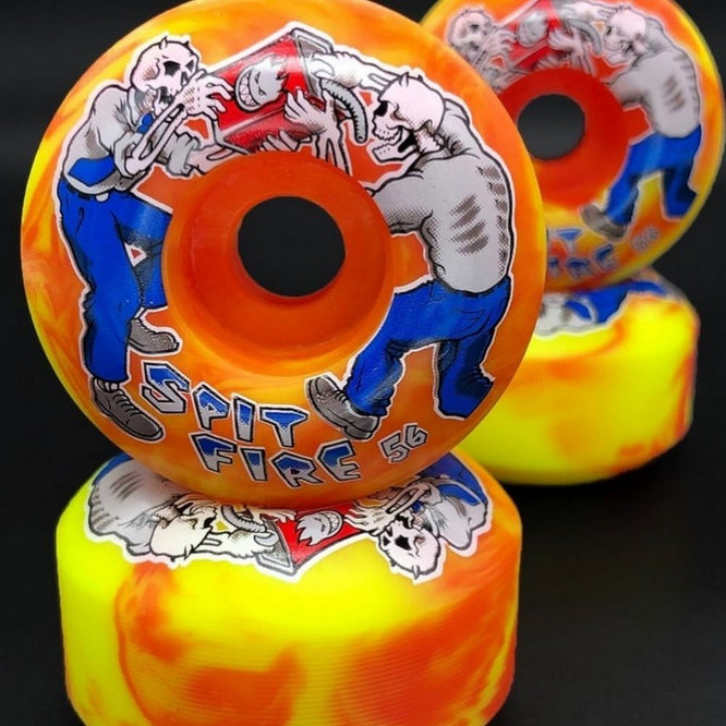 Firefight Swirl Classic 99a 56mm Orange/Yellow Skateboard Wheels