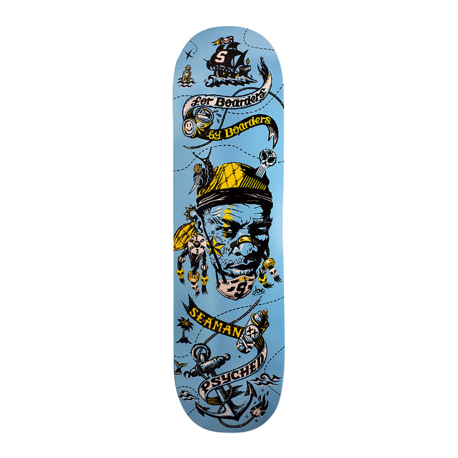 Seaman Psyched Blue Skateboard Deck